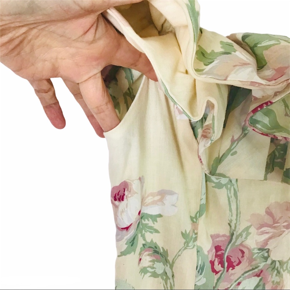 Vintage S.G. Gilbert Yellow Floral Dress - Picture 6 of 14